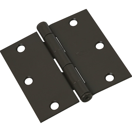 National 3 In. Oil Rubbed Bronze Square Door Hinge N830205